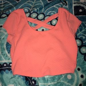 Neon Pink/Orange Crop Top